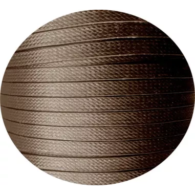 1 paire x lacets cirés plats marron café