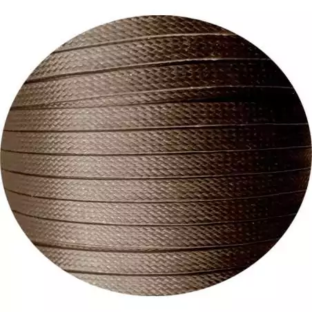 Lacets cirés plats en marron foncé pour vos chaussures Lacets cirés plats en marron foncé pour vos chaussures