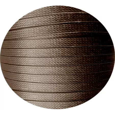 1 paire x lacets cirés plats marron café