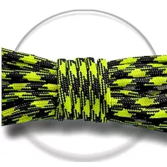 Lacets de chaussures noirs blancs bicolores ronds, en… 2