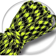 Lacets de chaussures noirs blancs bicolores ronds, en…