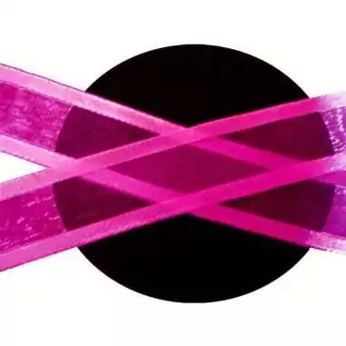 Lacets organdi fushia gansé de satin pour vos chaussures