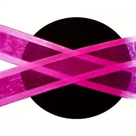 Lacets organdi fushia gansé de satin pour vos chaussures