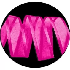 Lacets organdi fushia gansé de satin pour vos chaussures 2