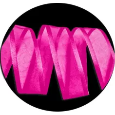 Lacets organdi&nbsp;fushia gansé de satin pour vos chaussures 2