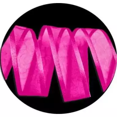Lacets organdi fushia gansé de satin pour vos chaussures