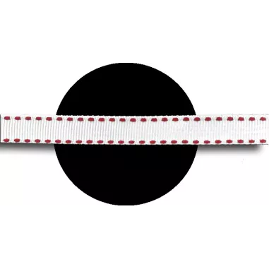 Lacets blancs surpiqués de&nbsp;rouge pour vos chaussures