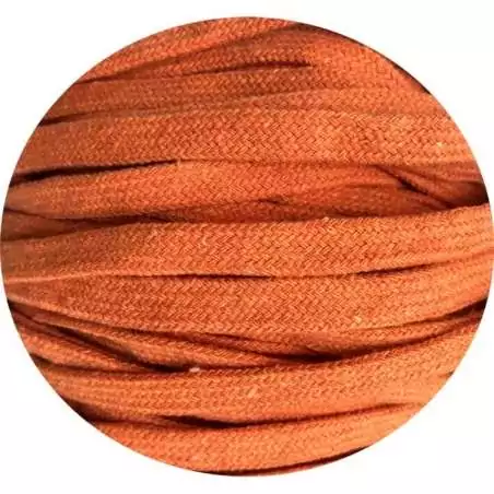 Lacets coton épais oranges pour vos chaussures