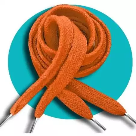 Lacets coton épais oranges pour vos chaussures