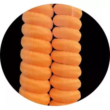 Lacets de chaussures ressorts sans noeud oranges fluos