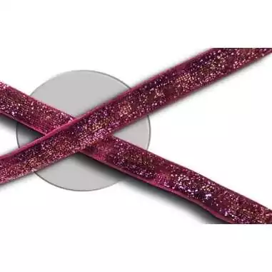 Lacets velours pailleté dégradés roses pour vos chaussures