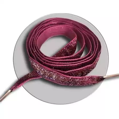 Lacets velours pailleté dégradés roses pour vos chaussures Lacets velours pailleté dégradés roses pour vos chaussures