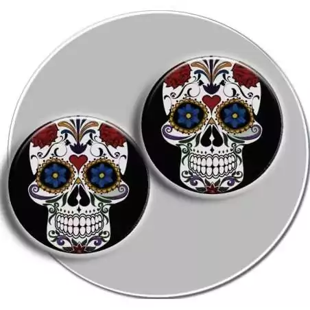 Envie de décorer vos chaussures ? Décorations noires calaveras colorés Envie de décorer vos chaussures ? Décorations noires calaveras colorés