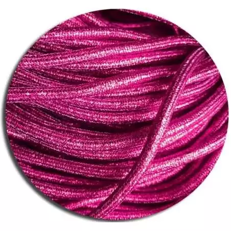 Lacets ronds roses fushia à paillettes pour vos chaussures Lacets ronds roses fushia à paillettes pour vos chaussures