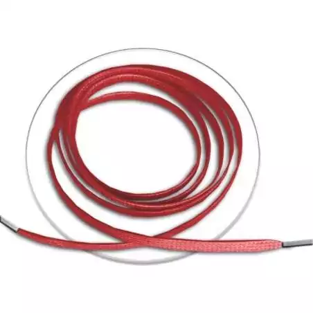 Lacets fins cirés plats en rouge pour vos chaussures