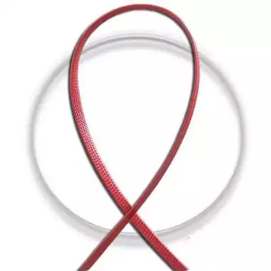 Lacets fins cirés plats en rouge pour vos chaussures