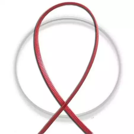 Lacets fins cirés plats en rouge pour vos chaussures