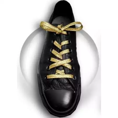 Lacets dorés paillettes brillantes pour vos chaussures Lacets dorés paillettes brillantes pour vos chaussures