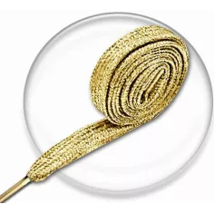Lacets dorés paillettes brillantes pour vos chaussures 2