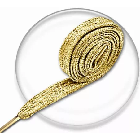 Lacets dorés paillettes brillantes pour vos chaussures