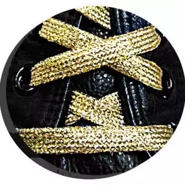 Lacets dorés paillettes brillantes pour vos chaussures