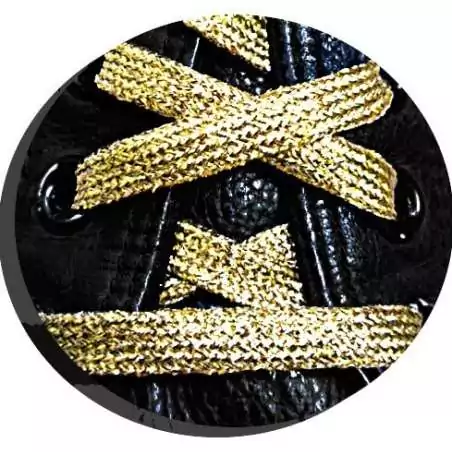 Lacets dorés paillettes brillantes pour vos chaussures Lacets dorés paillettes brillantes pour vos chaussures