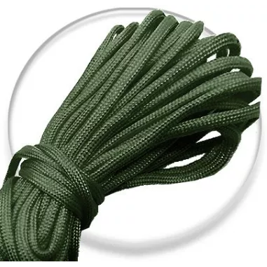 Lacets paracorde vert&nbsp;kaki foncé pour vos chaussures