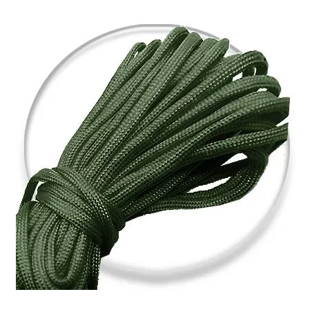 Lacets paracorde vert&nbsp;kaki foncé pour vos chaussures