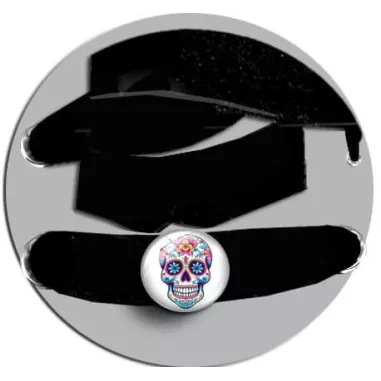 Décorations de lacets de chaussures crânes blancs…