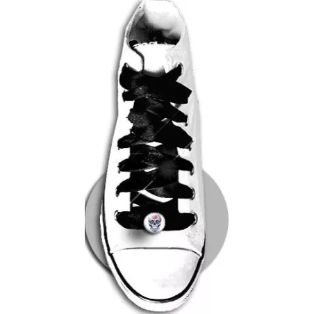 Décorations de lacets de chaussures crânes blancs…