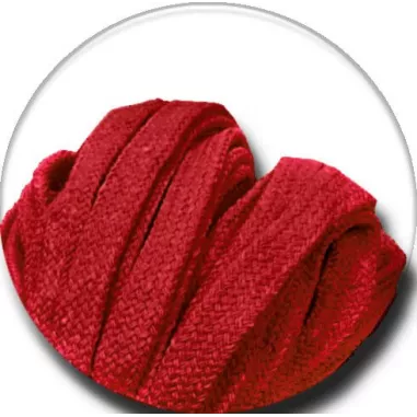 Lacets de chaussures épais rouge basque, créés sur mesure 