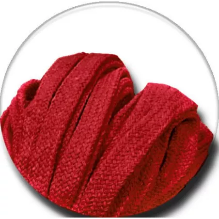 Lacets de chaussures épais rouge basque, créés sur mesure 