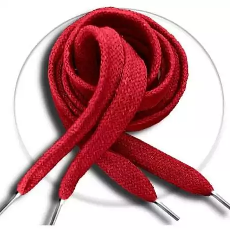 Lacets coton épais en rouge basque pour vos chaussures
