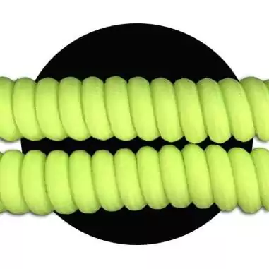 Lacets de chaussures ressorts sans noeud jaunes fluos
