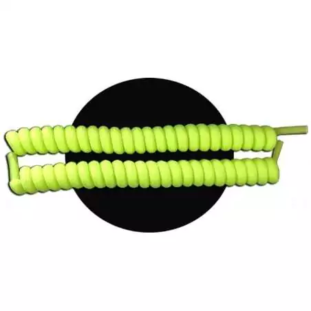 Lacets de chaussures ressorts sans noeud jaunes fluos
