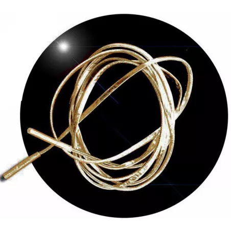 Lacets fins métallisés dorés pour vos chaussures