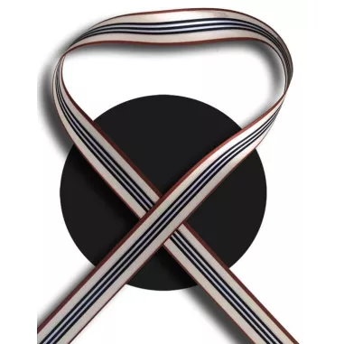 Lacets satin large & rayures chics beige pour vos chaussures