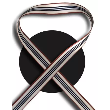 Lacets satin large & rayures chics beige pour vos chaussures