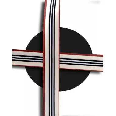 Lacets satin large & rayures chics beige pour vos chaussures