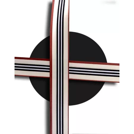 Lacets satin large & rayures chics beige pour vos chaussures