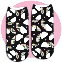 Socquettes kawaï arcs-en-ciel pour vos jolis pieds