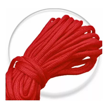 Lacets ronds paracorde rouge pour vos chaussures