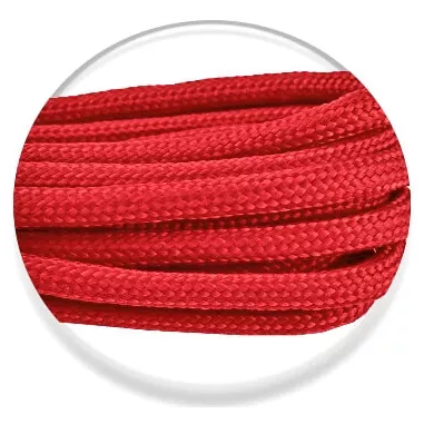 Lacets ronds paracorde rouge pour vos chaussures