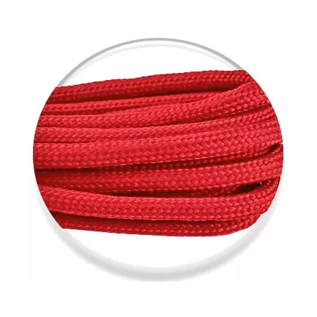 Lacets ronds paracorde rouge pour vos chaussures