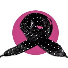 Lacets satin effet doudoune & coeurs : 2 coloris pour vos chaussures 2