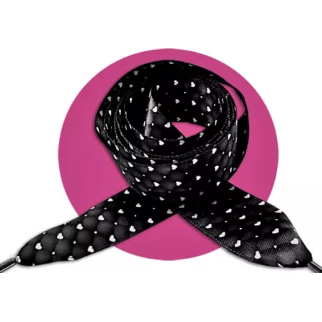 Lacets satin effet doudoune & coeurs : 2 coloris pour vos…