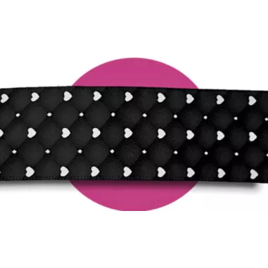 Lacets satin effet doudoune & coeurs : 2 coloris pour vos…