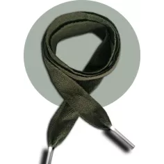 Lacets larges coton kaki armée pour vos chaussures