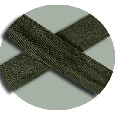 Lacets larges coton kaki armée pour vos chaussures