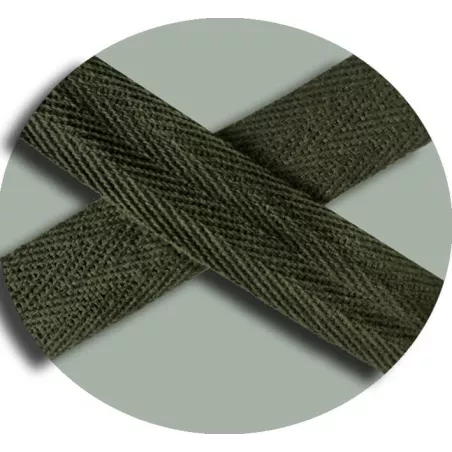 Lacets larges coton kaki armée pour vos chaussures